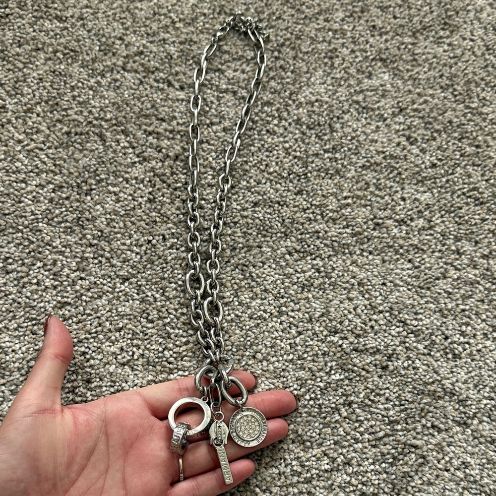 Giorgio Armani Silver Charm Necklace